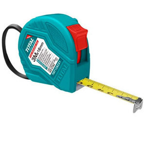 Thước cuộn thép nền vàng 16mm Total TMT126331, 3m