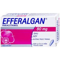 Thuốc đạn Efferalgan 80mg UPSA SAS giảm đau, hạ sốt (2 vỉ x 5 viên)