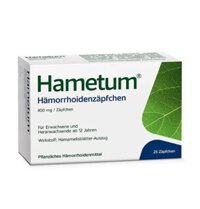Thuốc đặt trĩ Hametum Hämorrhoidenzäpfchen dạng viên đặt, 10 viên