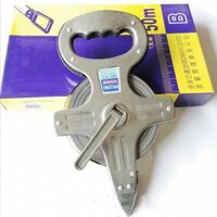 Thước dây thép quay tay màu đỏ 30.5m 100m Thước dây thép di động cho đo lường tại công trường kỹ thuật