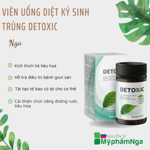 Thuốc Detoxic viên uống tiêu diệt ký sinh trùng hiệu quả