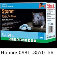 Thuốc Diệt Chuột Storm 5 gói ( 5 x20 viên ), bả bẫy chuột  hiệu quả cao