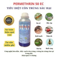 Thuốc diệt muỗi, côn trùng PERMETHRIN 50EC xuất xứ Anh Quốc, chai 1L phun 1ha