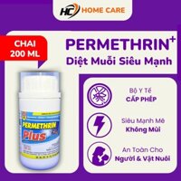 Thuốc Diệt Muỗi PERMETHRIN PLUS 200ml, Nhập Khẩu Anh Quốc Không Mùi, Thuốc Phun Muỗi Y Tế Trong Nhà Diệt Muỗi Kháng