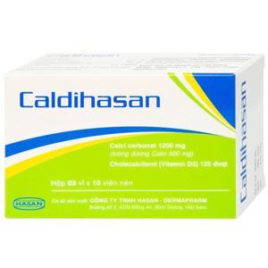 Thuốc điều trị bệnh loãng xương Calcium Hasan 500mg (Tuýp 20 viên)