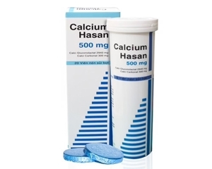 Thuốc điều trị bệnh loãng xương Calcium Hasan 500mg (Tuýp 20 viên)