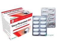 Thuốc điều trị bệnh thần kinh ở người cao tuổi Vaco-Piracetam 800 (hộp 10 vỉ x 10 viên nén)