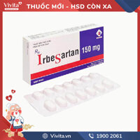 Thuốc điều trị cao huyết áp Irbesartan 150mg Domesco | Hộp 28 viên
