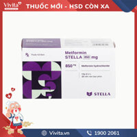 Thuốc điều trị tiểu đường Metformin Stella 850mg | Hộp 60 viên