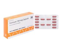 Thuốc điều trị tình trạng thiếu hụt sắt, thiếu máu do sắt  Ferricure 150mg Capsule ( hộp 28 viên )