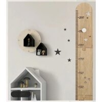 Thước đo chiều cao bằng gỗ hình ngôi sao cho trẻ em phong cách Bắc Âu