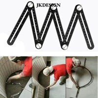 Thước đo góc JKDESIGN, Thước đa góc hợp kim nhôm đa năng, Dụng cụ định vị gấp 6 / 12 Thước đo lỗ gạch