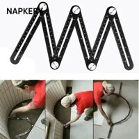 Thước đo góc NAPKERY, Dụng cụ định vị hợp kim nhôm Thước đa góc, Gấp 6 / 12 Gấp Thước đo lỗ gạch đa năng