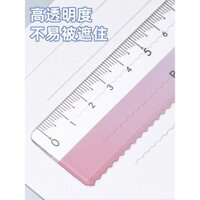 Thước đo hình dạng sóng trong suốt Kokuyo Pastel Cookie Nhật Bản cho học sinh tiểu học