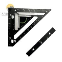 Thước đo tam giác FASHYUNER, Thước đo góc chế biến gỗ Imperial, Thước đo góc vuông chống mài mòn Công cụ đo hợp kim nhôm cho thợ mộc