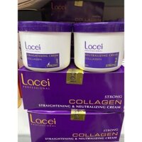 Thuốc duỗi tóc Collagen Lacei cao cấp 500ml(số 1+2)