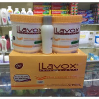 Thuốc Duỗi Tóc Lavox Support Straight Hair, Thuốc Duỗi Tóc Lavox Màu Cam 500ml*2