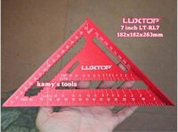 Thước ê ke góc tam giác vuông đa năng nhôm 7 inch Luxtop LT-RL7