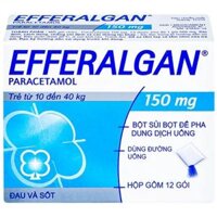 Thuốc Efferalgan 150mg Upsa SAS hạ sốt, giảm đau ở trẻ em (12 gói)