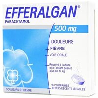 Thuốc Efferalgan 500mg giúp giảm đau, hạ sốt (4 vỉ x 4 viên)