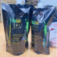 Thuốc ép tóc Nataki, Kem duỗi tóc Collagen phục hồi tóc thẳng NATAKI nhật bản 900mlx2 chính hãng dành cho salon _SSTE