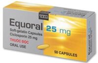 Thuốc Equoral 25mg – Ciclosporin 25mg Phòng ngừa thải ghép sau ghép tạng( hộp 50 viên )