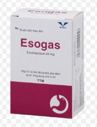 Thuốc Esogas Bidiphar (Esomeprazol 40 mg) – Điều trị bệnh trào ngược dạ dày thực quản, loét dạ dày (1 lọ khô + 1 lọ dung môi 5ml)