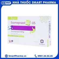 Thuốc Esomeprazol 40-US điều trị trào ngược dạ dày, thực quản (3 vỉ x 10 viên)