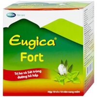 Thuốc Eugica Fort đỏ điều trị các chứng ho, đau họng, sổ mũi (10 vỉ x 10 viên)