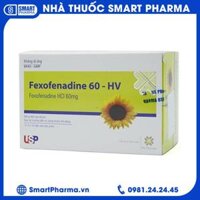 Thuốc Fexofenadine 60 – HV trị viêm mũi dị ứng, mày đay vô căn mạn tính (10 vỉ x 10 viên)