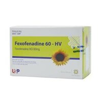 Thuốc Fexofenadine 60 – HV điều trị viêm mũi dị ứng theo mùa, mày đay vô căn mạn tính (10 vỉ x 10 viên)