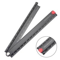 Thước gấp 0-300mm Thước hợp kim nhôm Thước kim loại 90 độ để đo