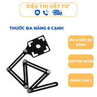 Thước gấp khúc đa năng 6 cạnh, đo 6 góc đa năng, chất liệu hợp kim nhôm với chức năng đo lỗ, góc cạnh - Đại Lý Minh Đức