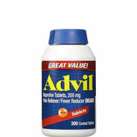 Thuốc giảm đau Advil Ibuprofen 200mg của Mỹ 300 viên