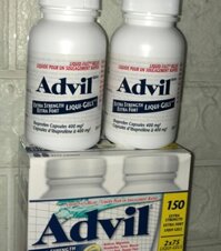 Thuốc Giảm Đau Advil Liqui Gels( 75 Viên 400mg-Của Canada)