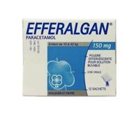Thuốc giảm đau, hạ sốt cho trẻ em Efferalgan 150mg (12 gói/hộp)