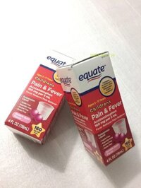 Thuốc giảm đau hạ sốt cho trẻ từ  2-11 tuổi Equate Acetaminophen Cherry Dye Free 118ml
