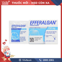 Thuốc giảm đau, hạ sốt cho trẻ em Efferalgan 150mg | Hộp 12 gói