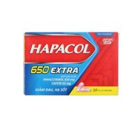 Thuốc giảm đau, hạ sốt Hapacol 650 Extra | Hộp 100 viên
