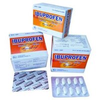 Thuốc giảm đau, kháng viêm Ibuprofen 400mg Khapharco hộp 10 vỉ x 10 viên nén