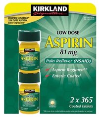 Thuốc giảm đau Kirkland Signature Aspirin, 81 mg