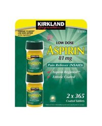 Thuốc giảm đau Kirkland Signature Low Dose Aspirin 81mg