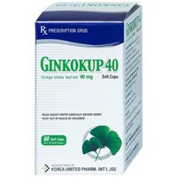 Thuốc Ginkokup 40 Korea United điều trị bệnh sa sút trí tuệ, bệnh Alzheimer, rối loạn mạch máu não (6 vỉ x 10 viên)