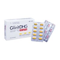 Thuốc GliritDHG 500mg/5mg điều trị tiểu đường tuýp 2 (3 vỉ x 10 viên)