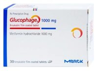 Thuốc Glucophage 1000mg (Metformin) Merck điều trị đái tháo đường type 2 (2 vỉ x 15 viên)