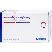 Thuốc Glucovance 500mg/2.5 mg Merck điều trị tiểu đường tuýp 2 (2 vỉ x 15 viên)