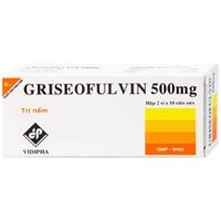Thuốc Griseofulvin 500mg Vidipha điều trị các bệnh nấm da, tóc, lông, móng tay, móng chân