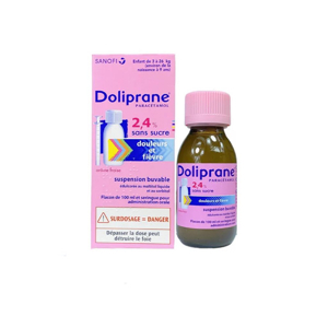 Thuốc hạ sốt Doliprane 2,4% dạng siro 100ml