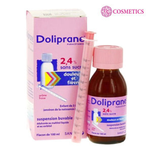 Thuốc hạ sốt Doliprane 2,4% dạng siro 100ml