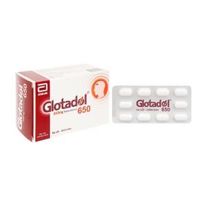 Thuốc hạ sốt, giảm đau Glotadol 650 (10 vỉ x 10 viên/hộp)